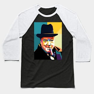 Winston Churchill wpap pop art Baseball T-Shirt